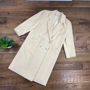 KRISTEN BLAKE 14 plus size wool oversized trench coat pea jacket button vintage